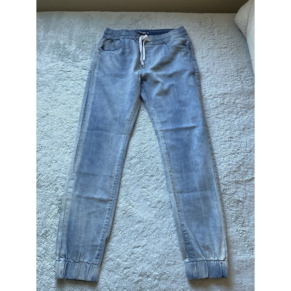 Company Eighty One Stretch Unisex Cargo Joggers Cotton Blend Blue Denim M